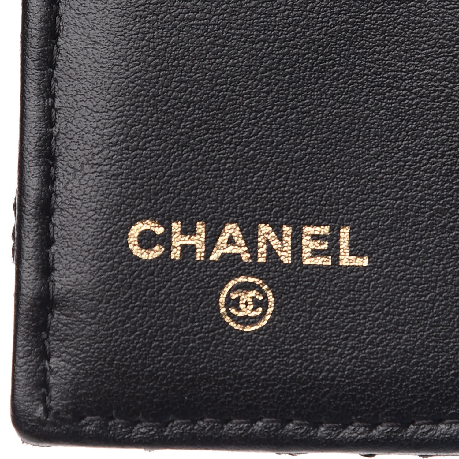 Chanel Lambskin Camellia Embossed Small Wallet Black 5 of 8