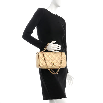 Chanel Metallic Aged Calfskin Quilted Small Pondichery Flap Gold 3 of 8