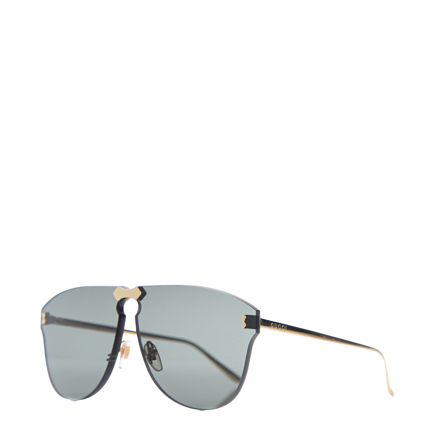 Gucci Rimless Sunglasses GG0354S Gold 1 of 8