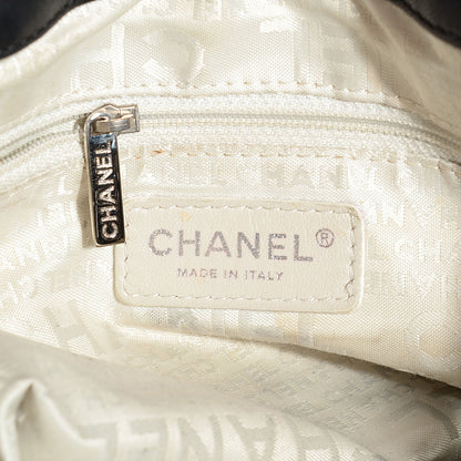 Chanel Lambskin Wild Stitch Drawstring Tote Black 7 of 7