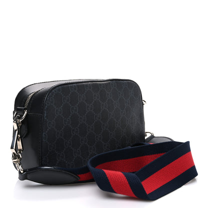 Gucci GG Supreme Monogram Web Shoulder Bag Black Grey 2 of 10