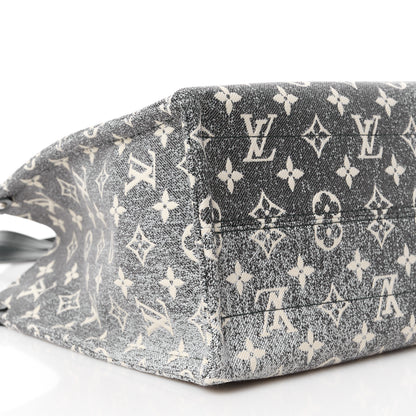 Louis Vuitton Monogram Jacquard Denim Onthego MM Black 9 of 10