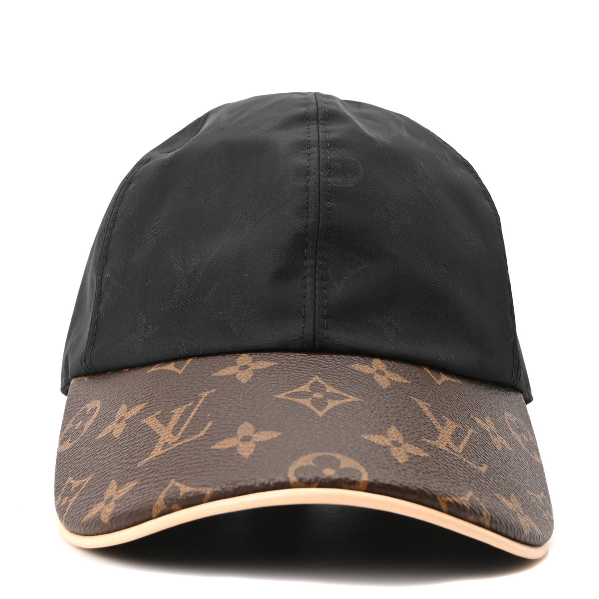 Polyester Silk Monogram LV Get Ready Cap M Black