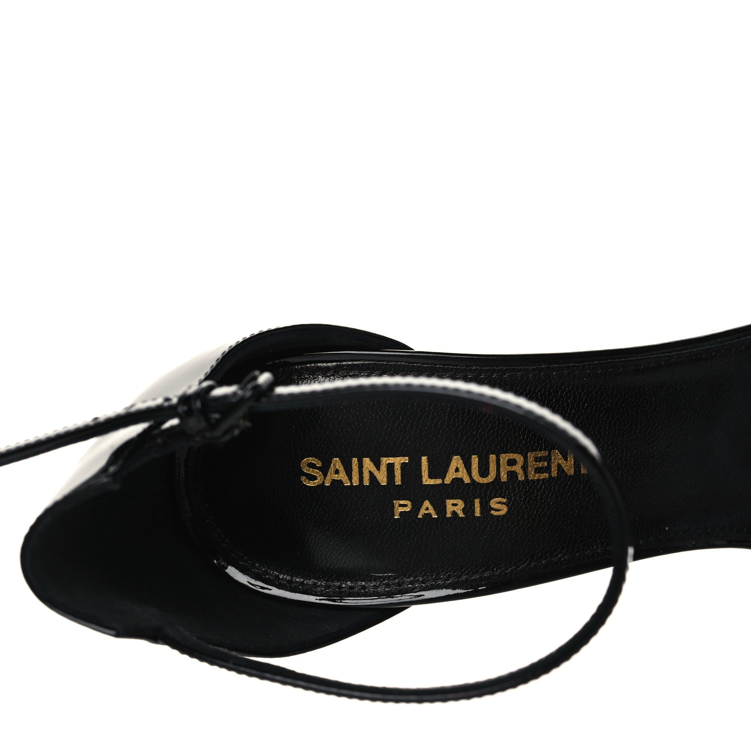 Saint Laurent Patent Calfskin Opyum 110 Sandals 35.5 Black 8 of 11