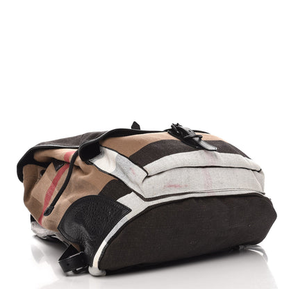 Burberry Canvas Mega Check Korbin Backpack Camel 4 of 10