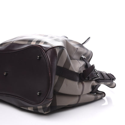 Burberry Smoked Check Medium Walden Belted Hobo Plum 6 of 8
