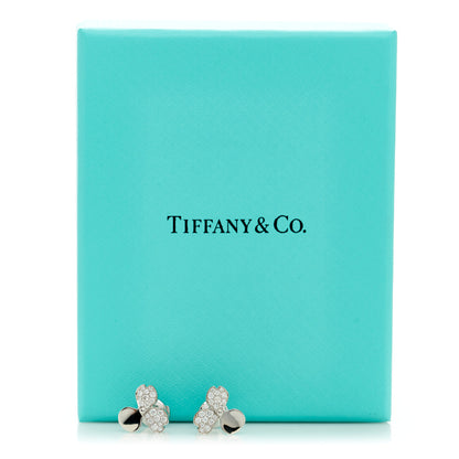 Tiffany Platinum Diamond Paper Flowers Earrings 4 of 4