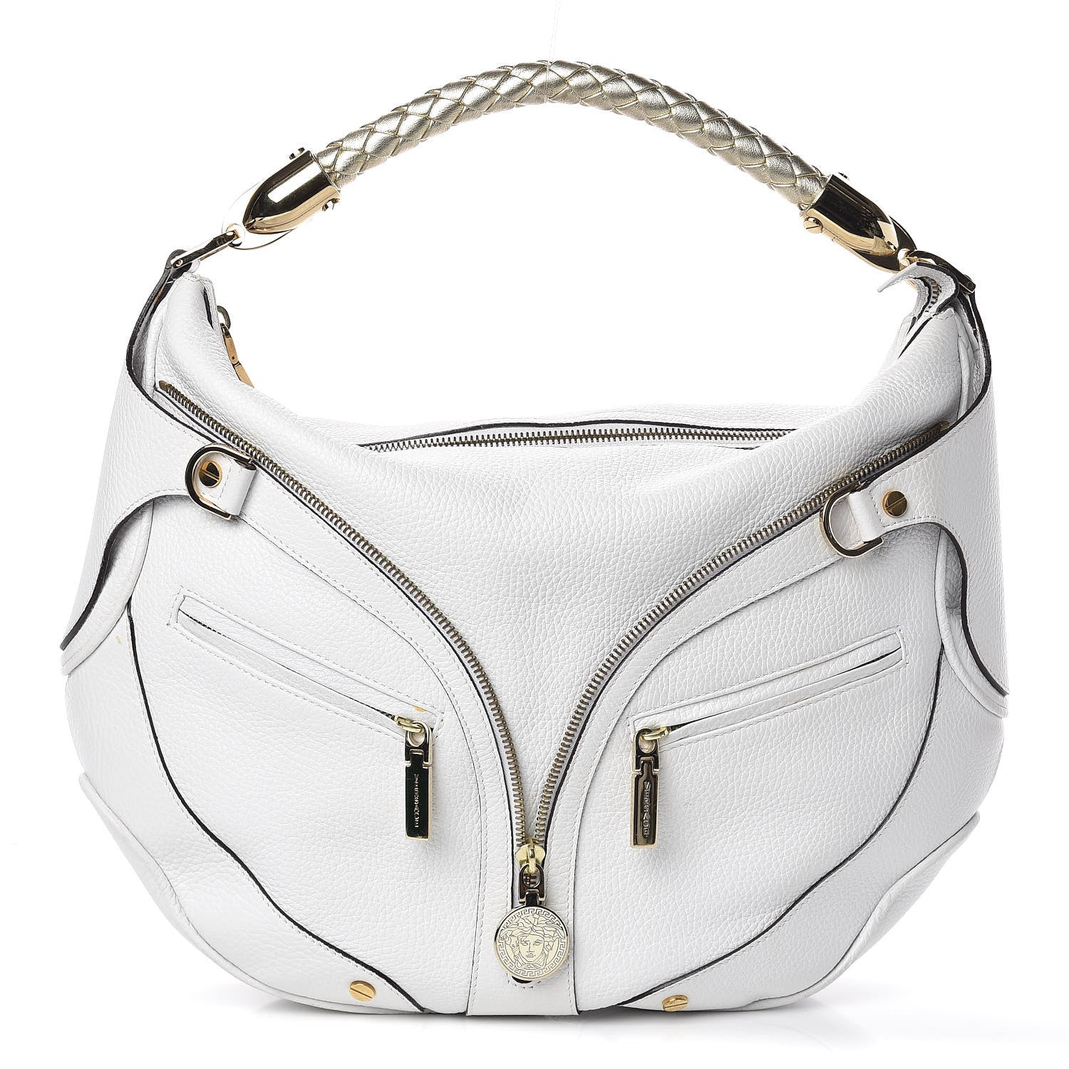 Versace Calfskin Hobo White 1 of 15