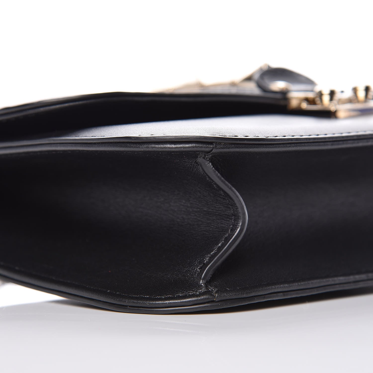 Valentino Garavani Vitello Medium Glam Lock Rockstud Flap Black 7 of 8