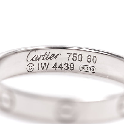 Cartier 18K White Gold 3.5mm LOVE Wedding Band Ring 60 9 4 of 4