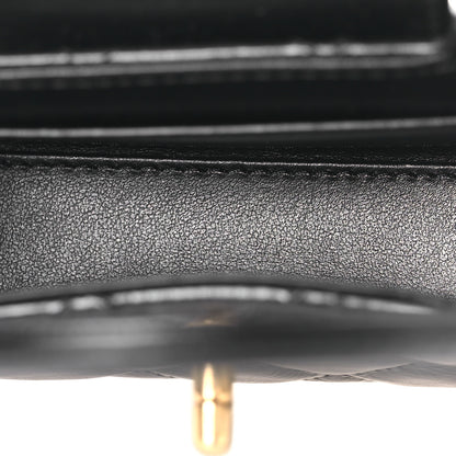 Chanel Shiny Aged Calfskin Quilted Mini Nano Kelly Shopper Black 4 of 10