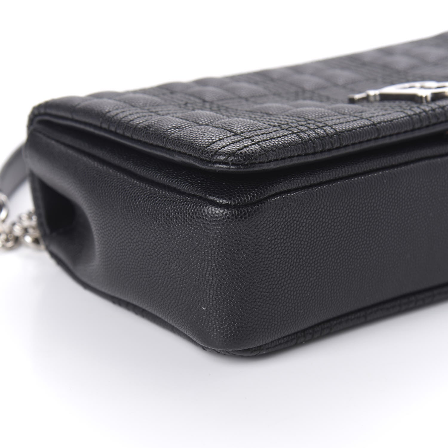Burberry Grainy Calfskin Quilted Lola Bag Black 6 of 10