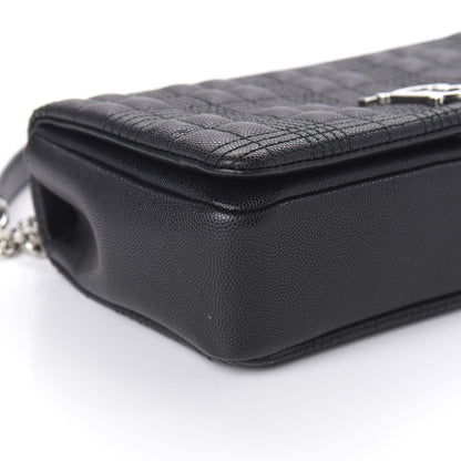 Burberry Grainy Calfskin Quilted Lola Bag Black 6 of 10