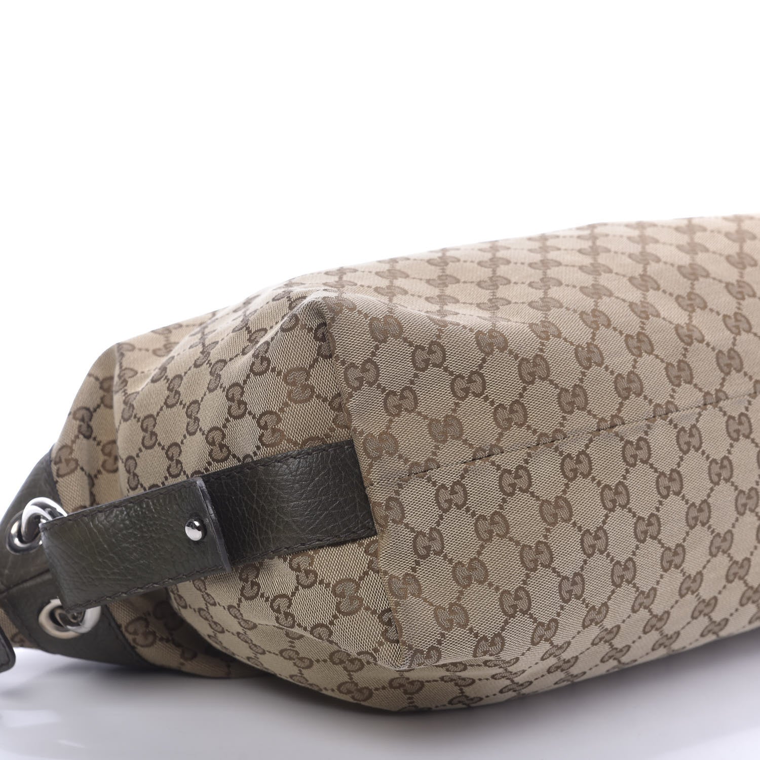 Gucci Monogram Bamboo Bar Medium Tote Olive 5 of 12