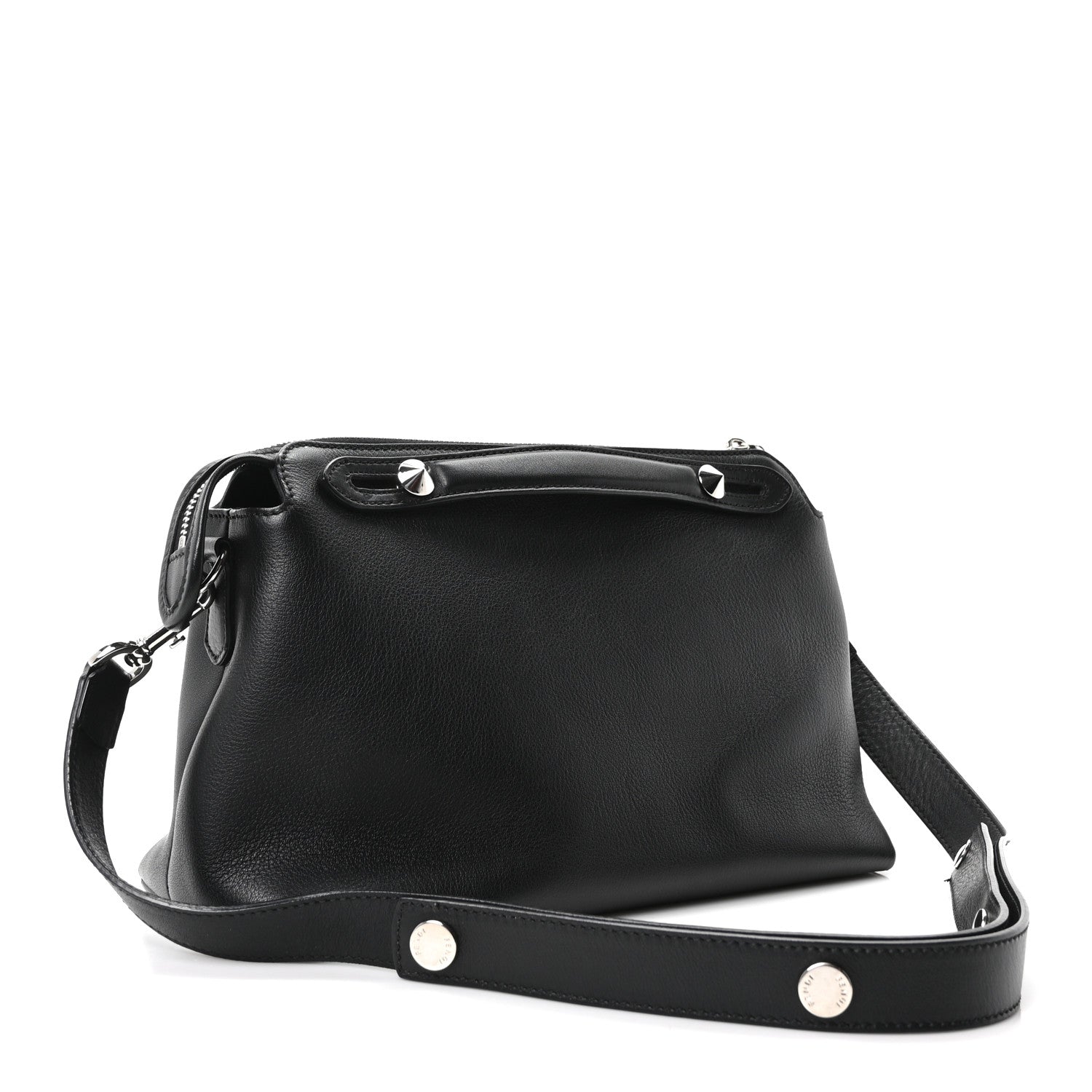 Fendi Vitello Dolce Medium By The Way Boston Bag Black 3 of 10