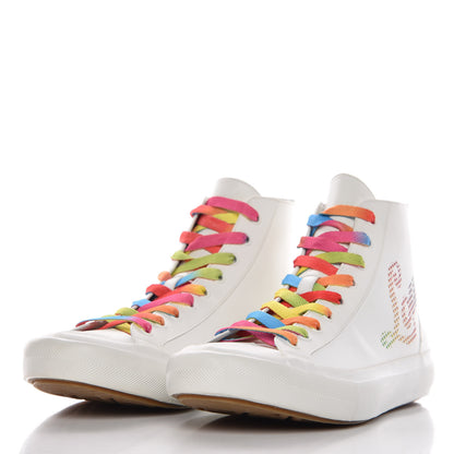 Louis Vuitton Calfskin Tattoo Sneaker Boots 7 White Multicolor 3 of 19