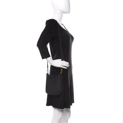 Hermes Taurillon Clemence Evelyne TPM Black 2 of 9