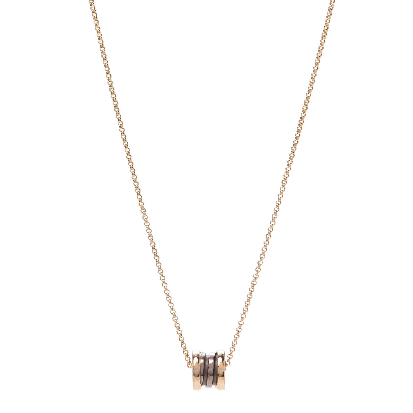 18K Rose Gold Cermet Small B.Zero1 Pendant Necklace