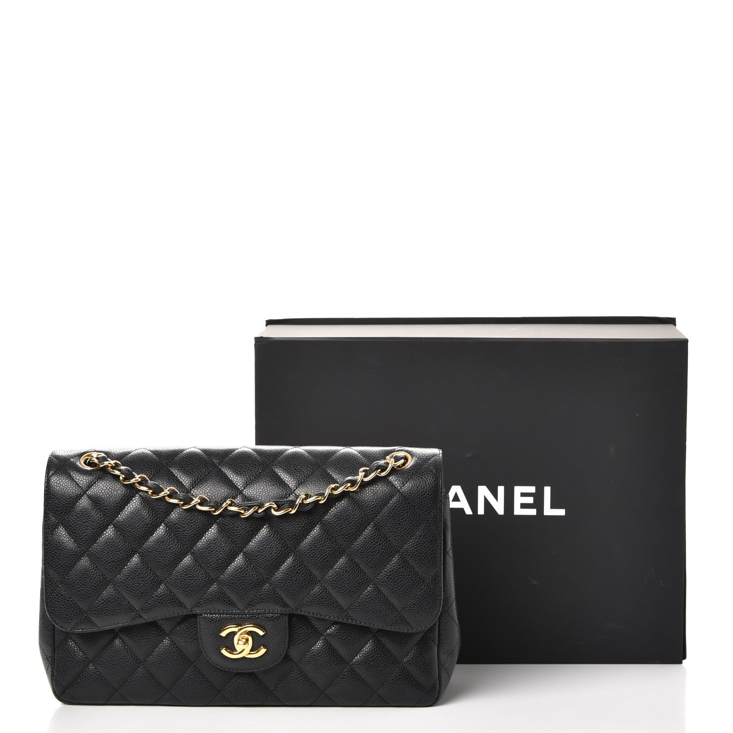 Chanel Caviar Quilted Jumbo Double Flap Black 10 of 10
