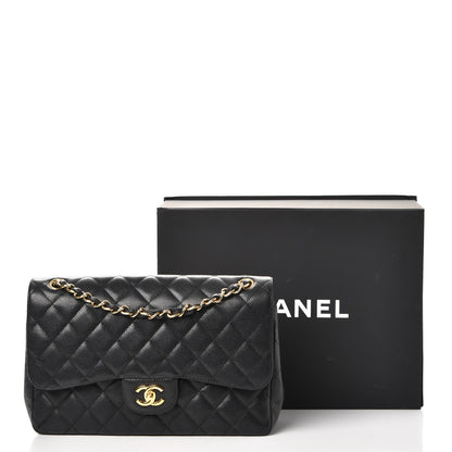 Chanel Caviar Quilted Jumbo Double Flap Black 10 of 10