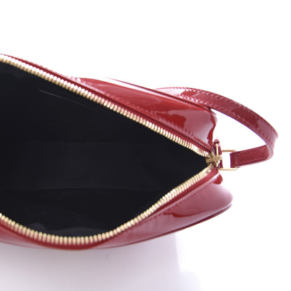 Saint Laurent Patent Calfskin Matelasse Monogram Lou Camera Bag Red 5 of 10