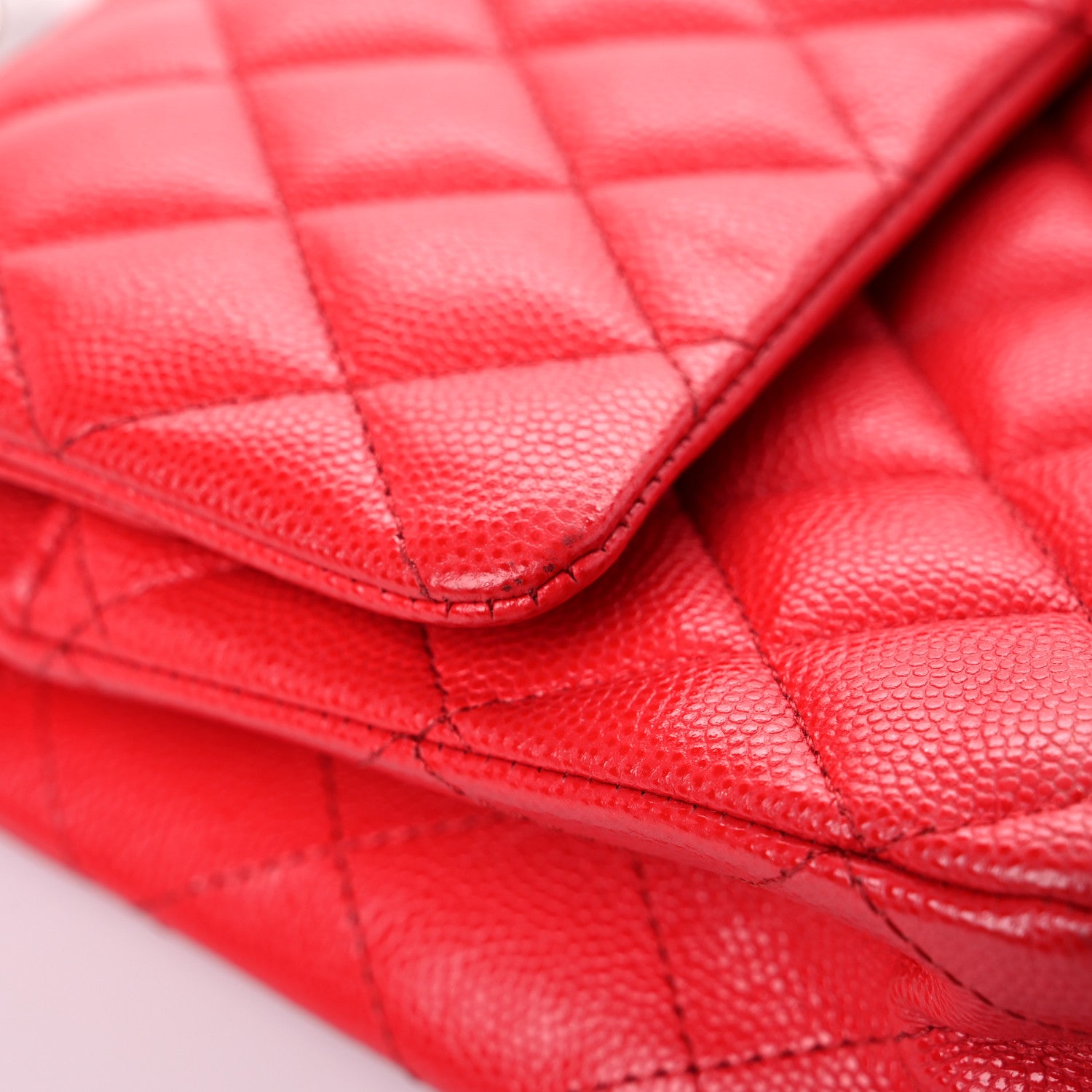 Chanel Caviar Quilted Medium Double Flap Red 16 of 17
