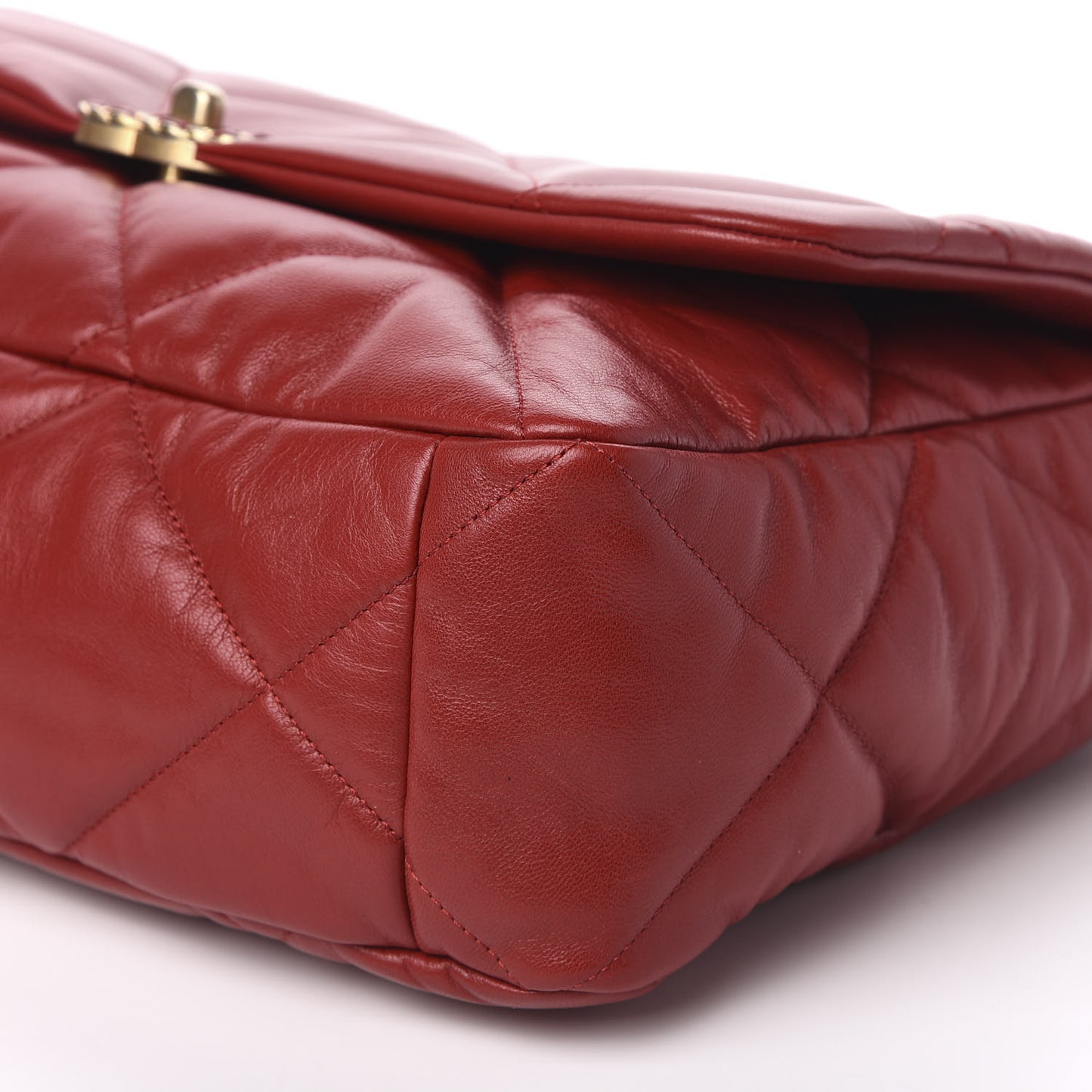 Goatskin Quilted Maxi 19 Flap Red