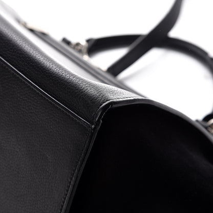 Celine Drummed Calfskin Suede Small Trapeze Black 16 of 19