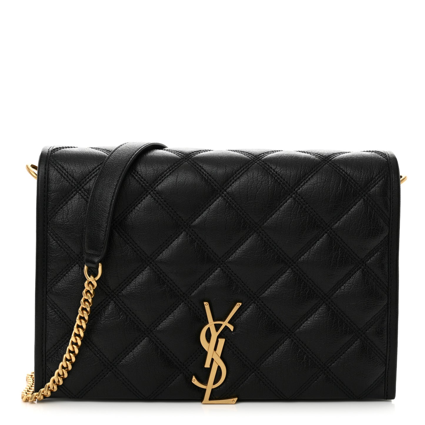 Lambskin Quilted Mini Becky Chain Bag Black