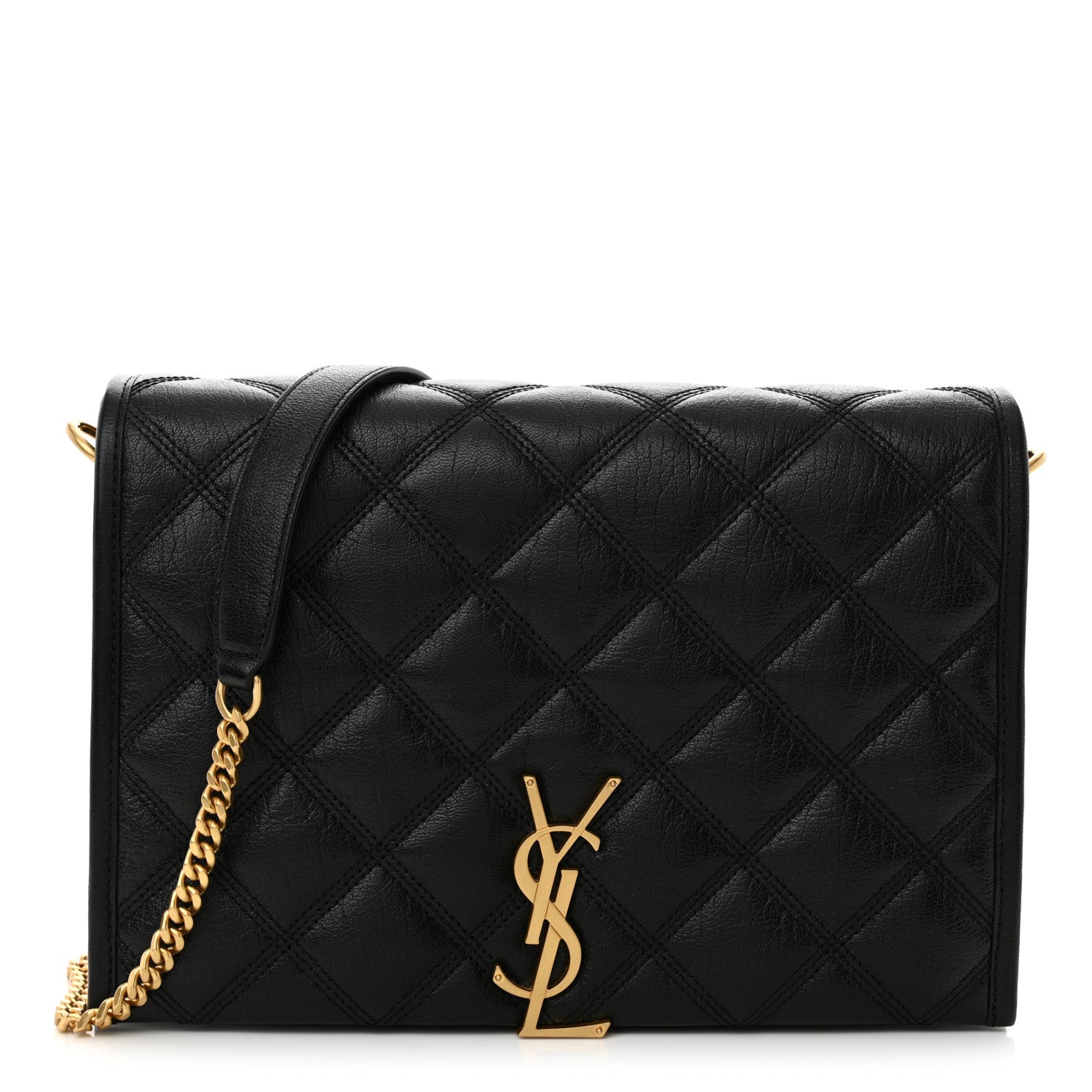 Saint Laurent Lambskin Quilted Mini Becky Chain Bag Black 1 of 11