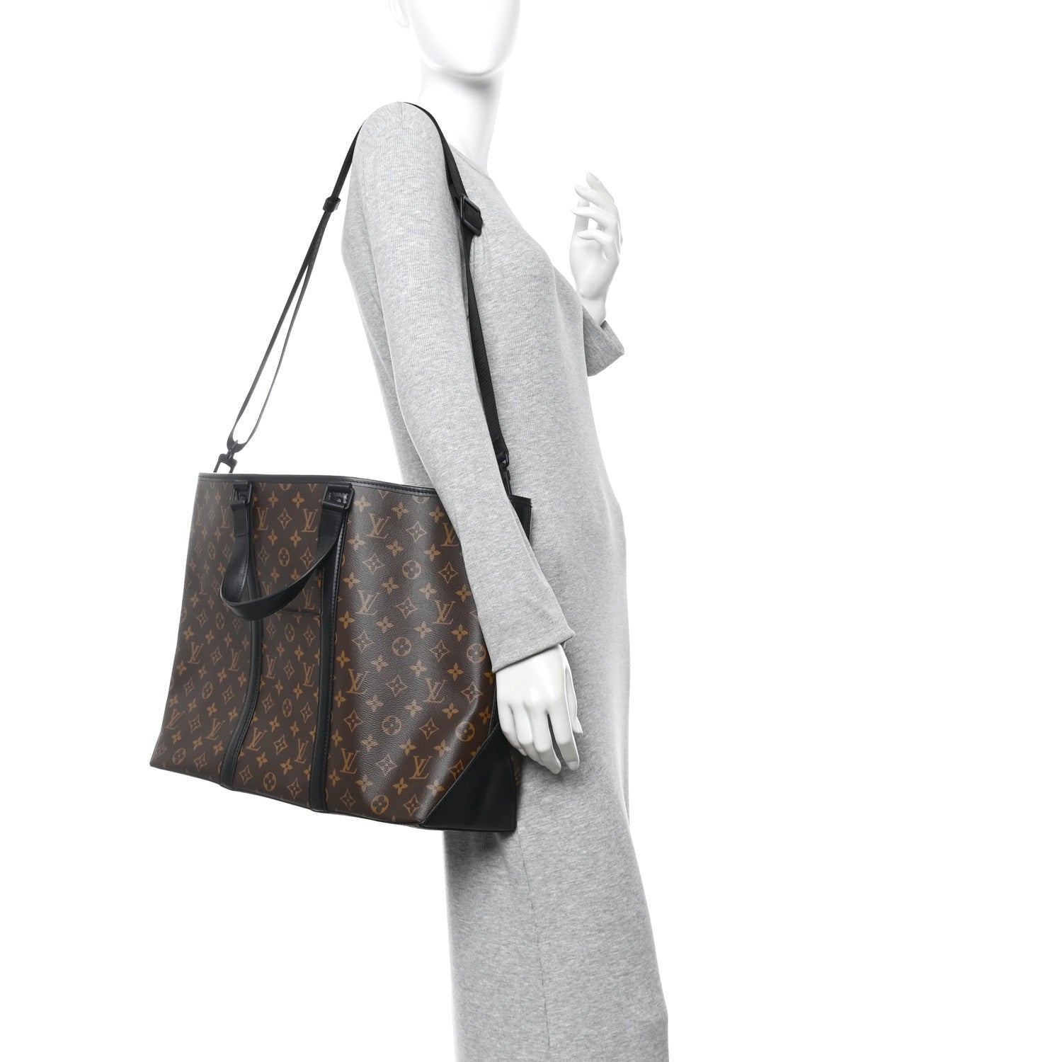 Louis Vuitton Monogram Macassar Weekend Tote GM 2 of 9