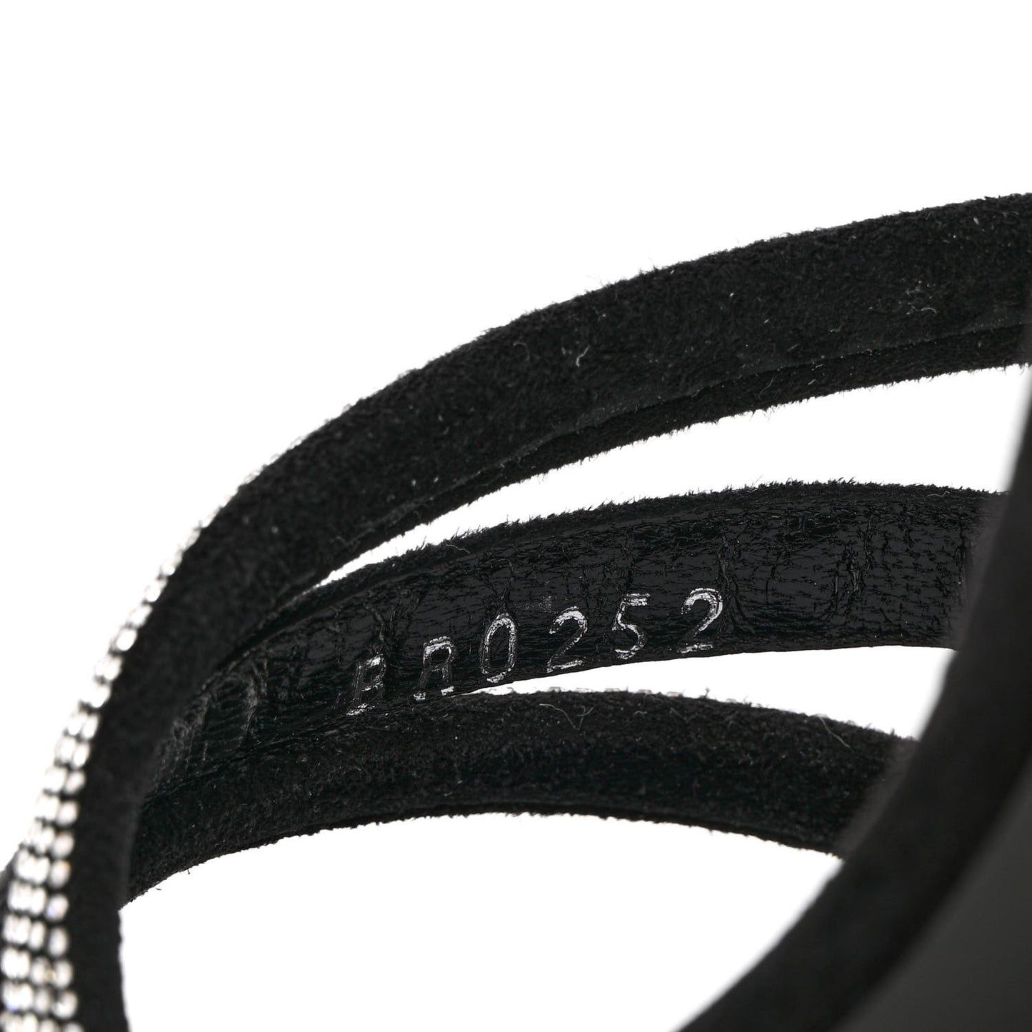 Suede Goat Rhinestone Appeal Sandals 37 Black