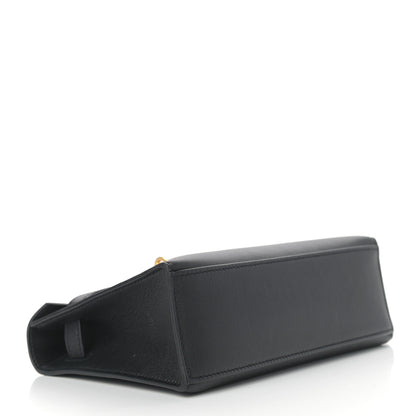 Hermes Swift Kelly Pochette Clutch Black 4 of 10