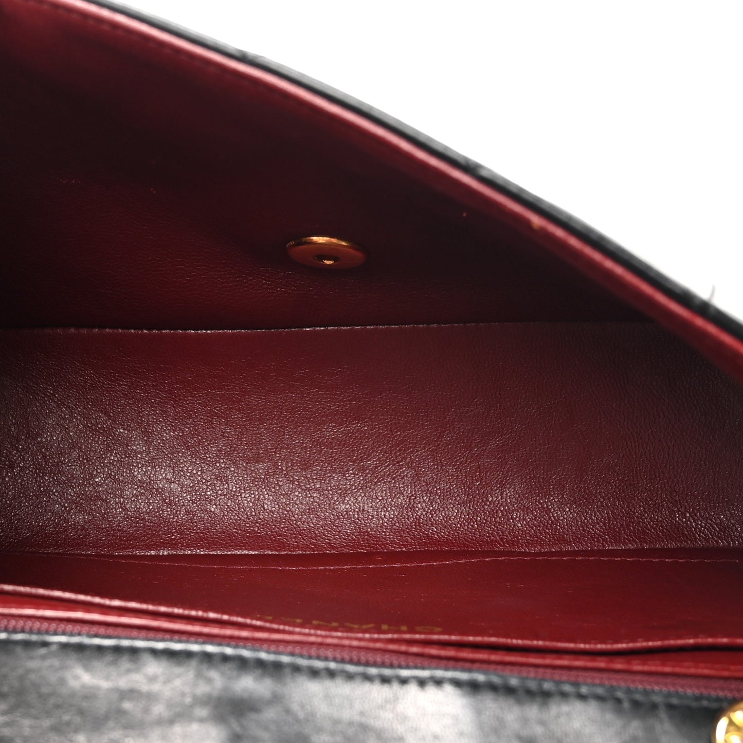 Lambskin Quilted Small Single Flap Black