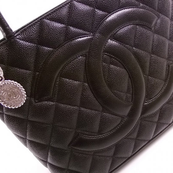 Chanel Caviar Medallion Tote Black 7 of 12