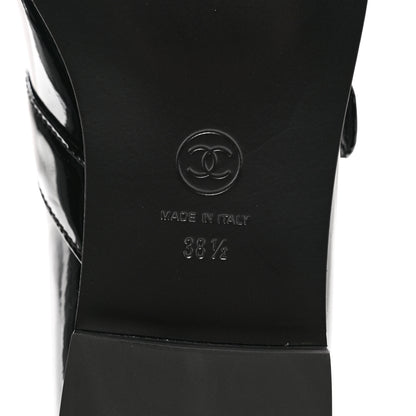 Chanel Patent Calfskin Mary Janes Flats 38.5 Black 6 of 9