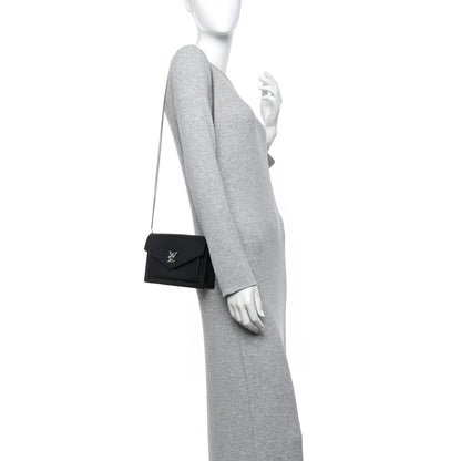 Louis Vuitton Soft Calfskin My Lockme Chain Pochette Black 2 of 9