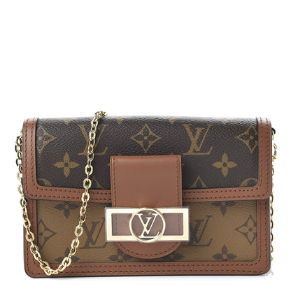 Louis Vuitton Reverse Monogram Dauphine Chain Wallet 1 of 9