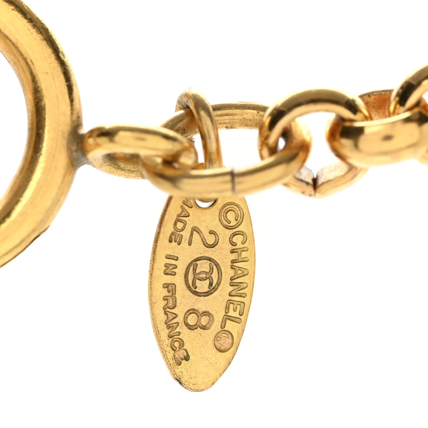 Chanel CC Chain Pendant Long Necklace Gold 6 of 6