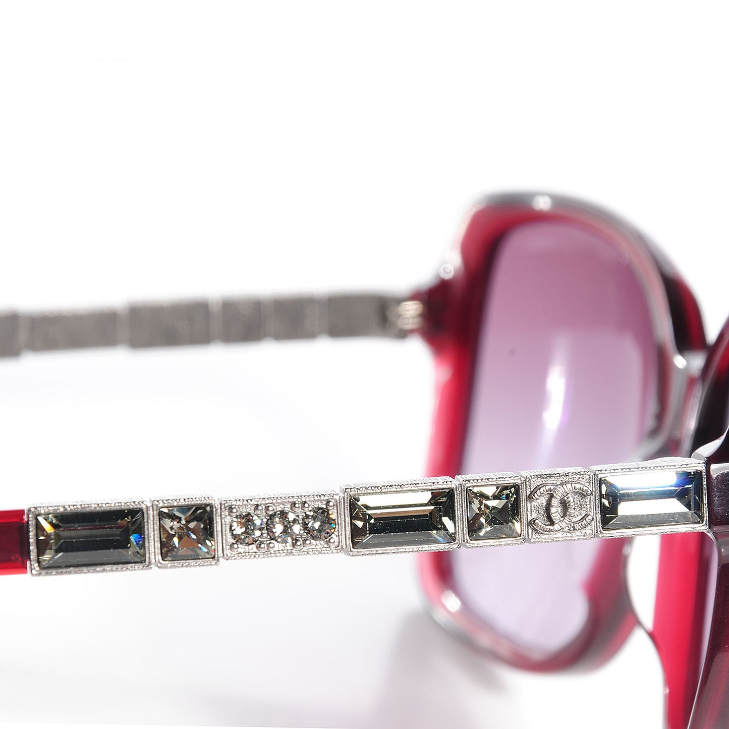 Crystal Baguette CC Square Sunglasses 5308 Red