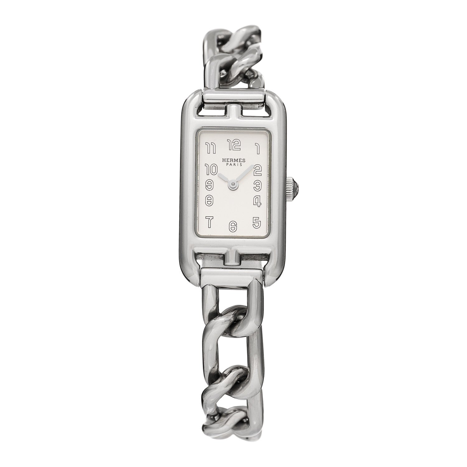 Hermes Stainless Steel 17mm Nantucket Quartz Watch 1 of 5