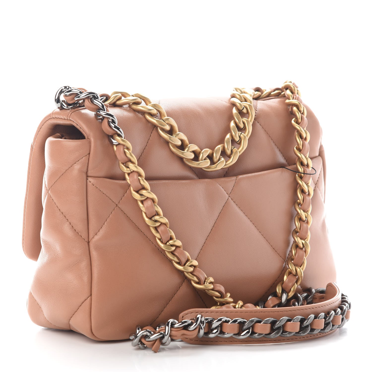 Chanel Lambskin Quilted Medium Chanel 19 Flap Brown 3 of 9