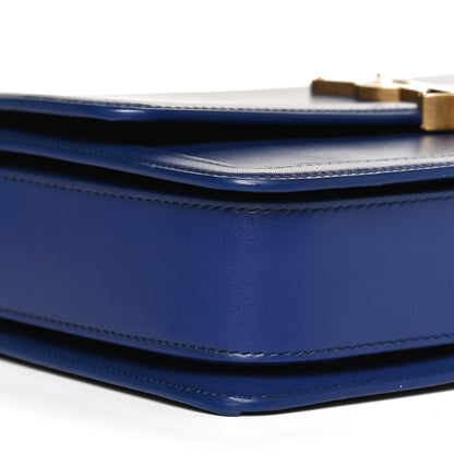 Saint Laurent Box Calfskin Monogram Medium Solferino Satchel Blue 9 of 11