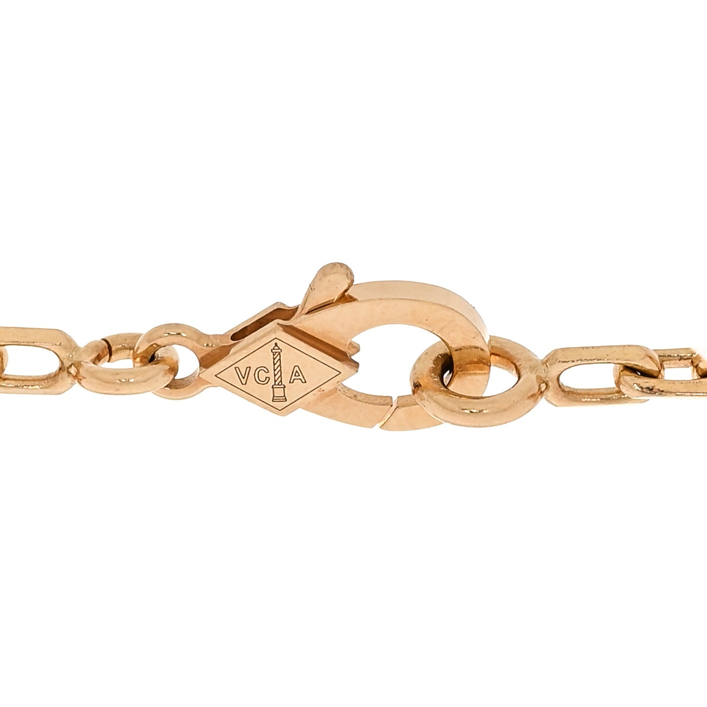 18K Yellow Gold Mother of Pearl 5 Motifs Vintage Alhambra Bracelet