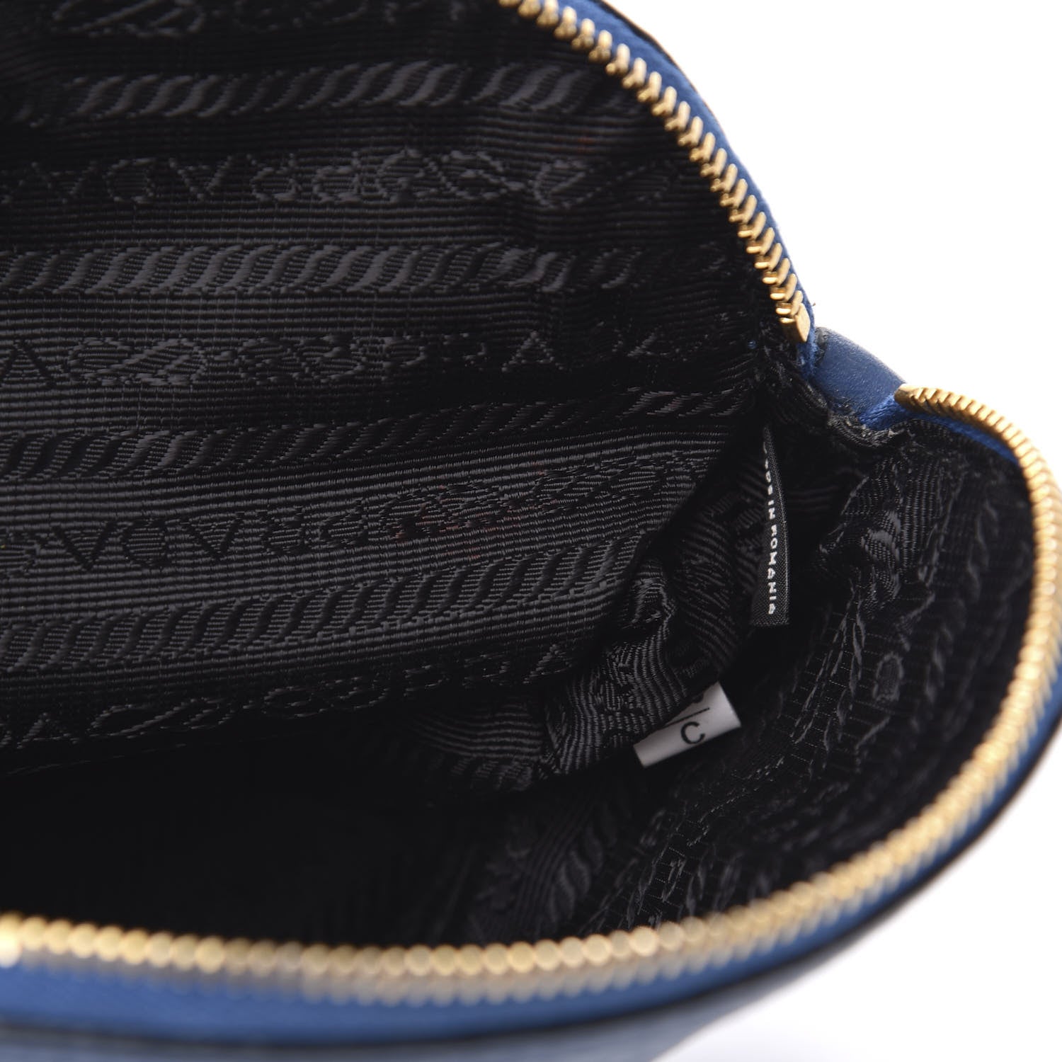 Prada Vitello Daino Cosmetic Pouch Bleuette 8 of 10