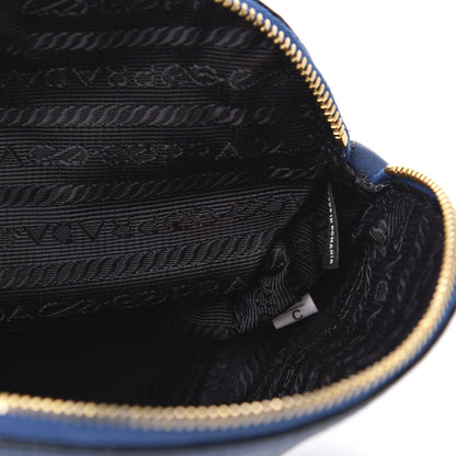 Prada Vitello Daino Cosmetic Pouch Bleuette 8 of 10