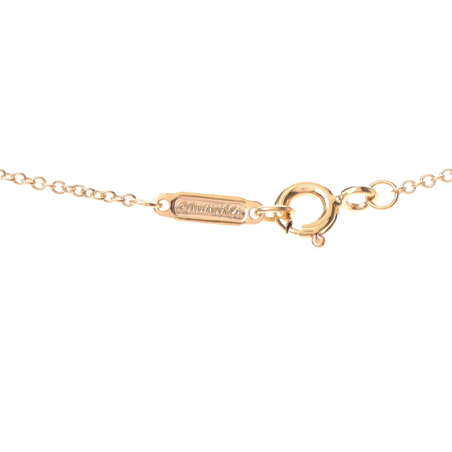 Tiffany 18K Rose Gold Diamond Atlas Bar Pendant Necklace 5 of 6