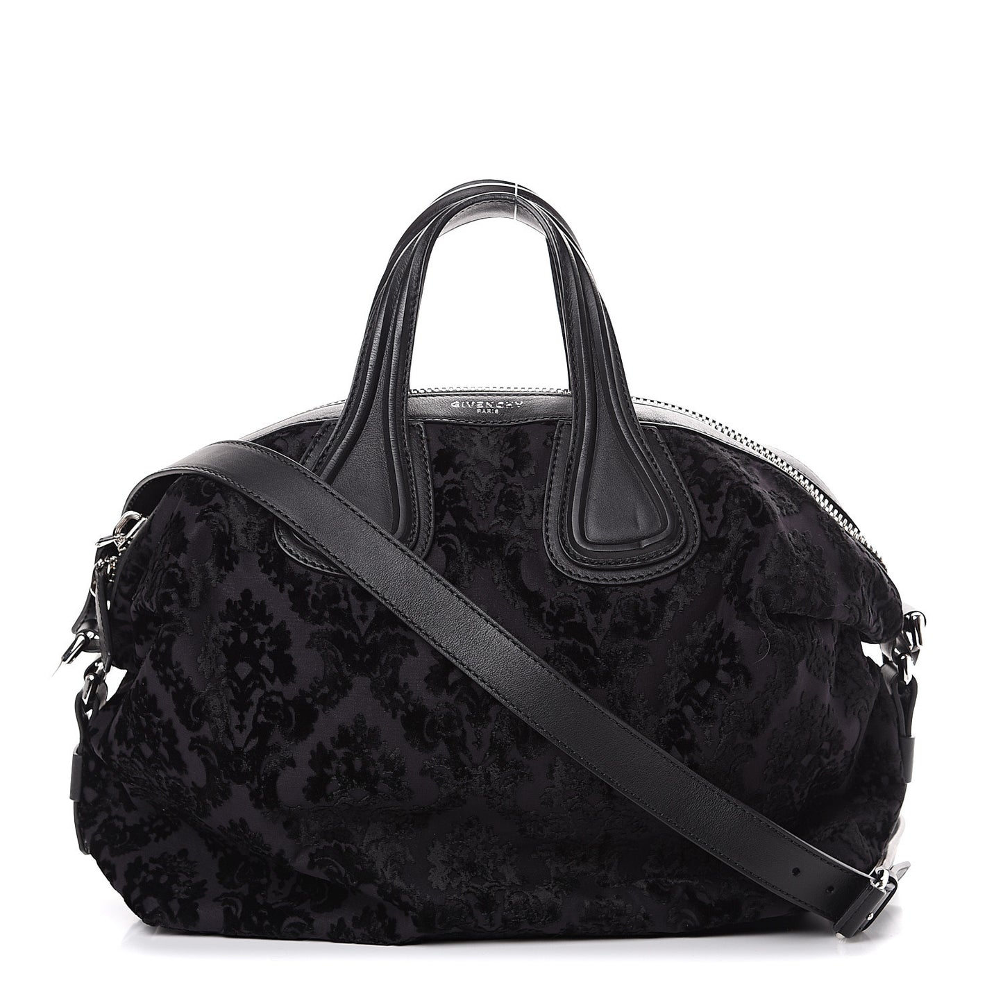 Calfskin Velvet Devore Medium Nightingale Black