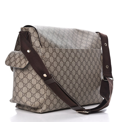 Gucci GG Plus Monogram Messenger Diaper Bag Dark Brown 4 of 12