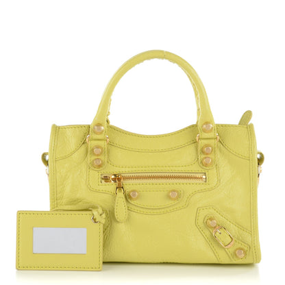 Balenciaga Agneau Giant 12 Gold Hardware Mini City Jaune Citronnade 1 of 8